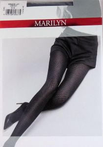 Marilyn GRACE L07 R1/2 rajstopy romby black